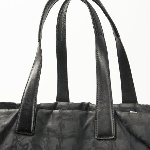 Chanel Travel Line Black Nylon CC-Jacquard Tote - Picture 6 of 10